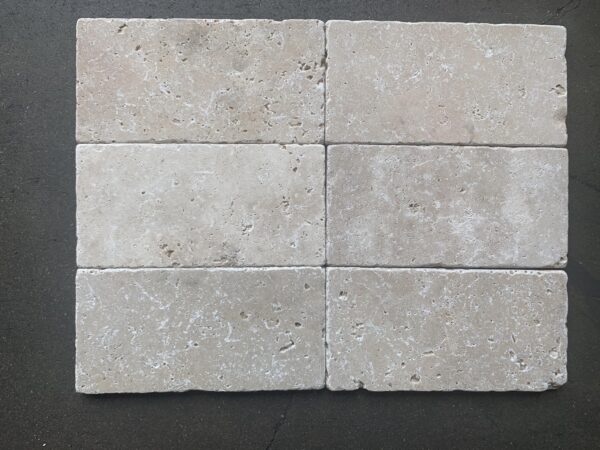 Ivory Alabastrino (Ivory) Travertine 3x6 Tumbled Tile