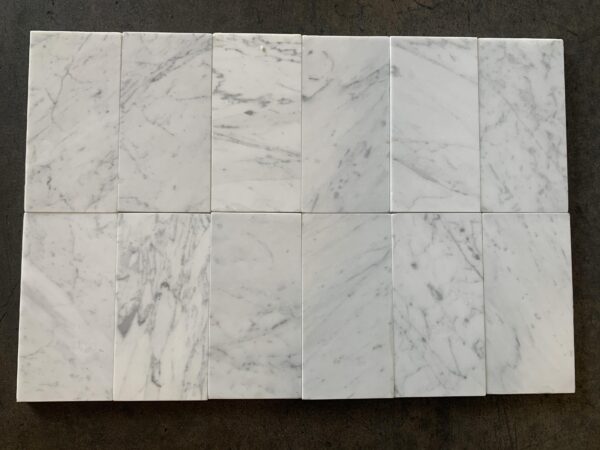 Carrara White 3x6 Honed Marble Tile 0