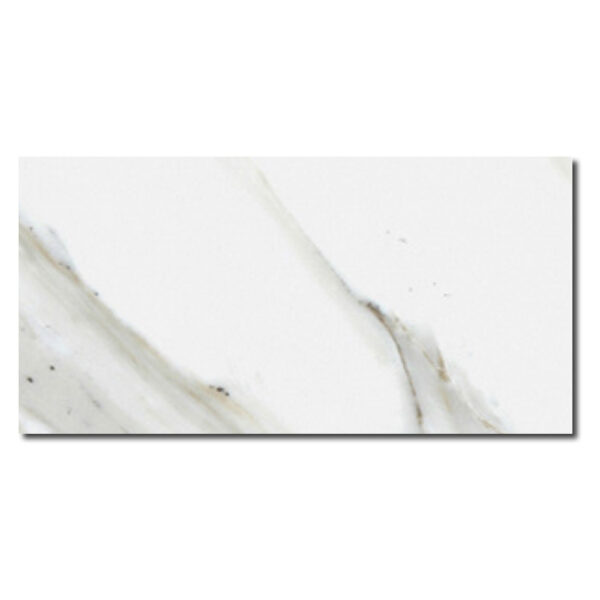 Calacatta Gold 3x6 White Polished Marble Tile 1