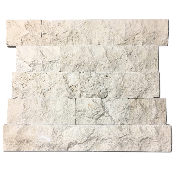 Ivory 4xRandom Split-Face Travertine Tile 0