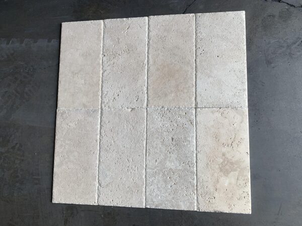 Ivory Alabastrino (Ivory) Travertine 8X16 Brushed/Chiseled Tile 2