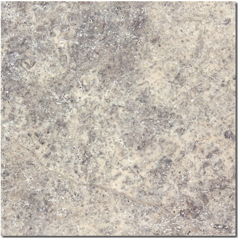 Silver 12x12 Tumbled Travertine Tile - Stonex Tile