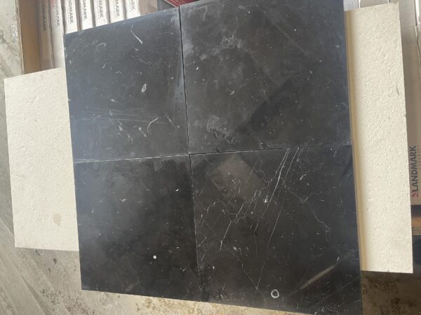Nero Marquina 12x12 Black Square Polished Marble Tile 2