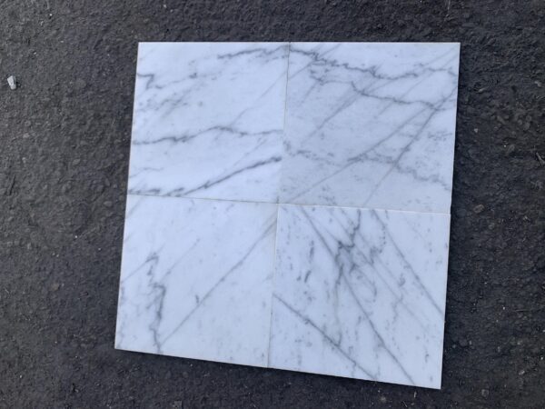 Cosmos Carrara 12x12 White Polished Marble Tile 1
