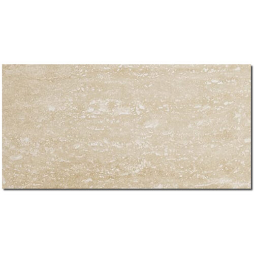 Ivory Alabastrino (Ivory) Travertine 12x24 Vein-Cut Filled and Honed Tile 0