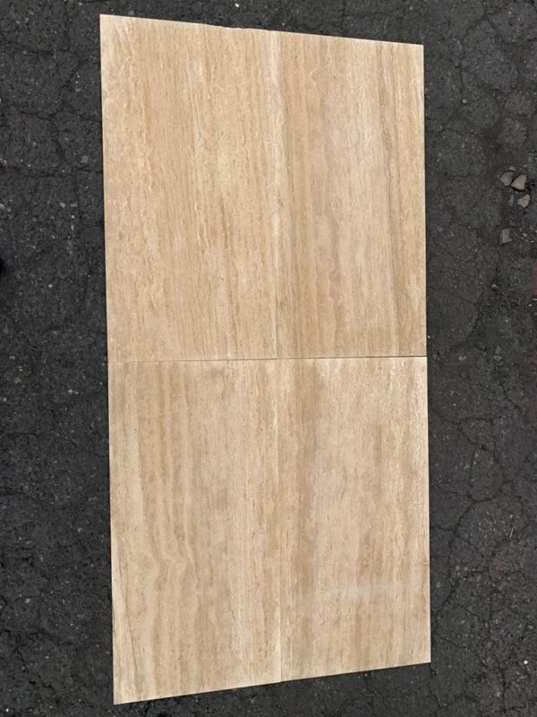 Ivory Alabastrino (Ivory) Travertine 12x24 Vein-Cut Filled and Honed Tile 8