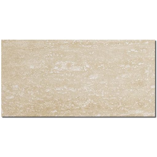 Ivory Alabastrino (Ivory) Travertine 12x24 Vein-Cut Filled and Honed Tile 1