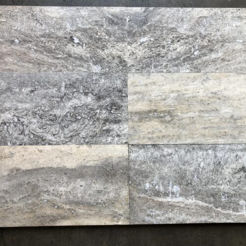 Silver Vein Cut 12x24 Filled and Honed Travertine Tile 0