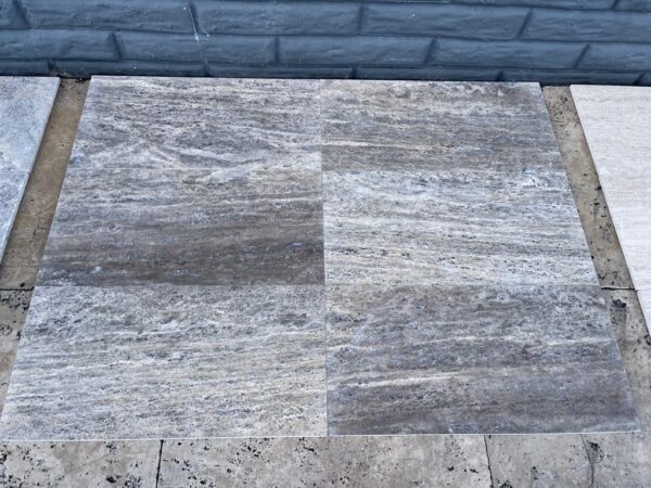 Silver Vein Cut 12x24 Filled and Honed Travertine Tile 4