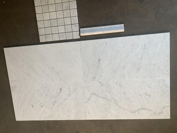 Carrara White 12x24 Honed Marble Tile 3