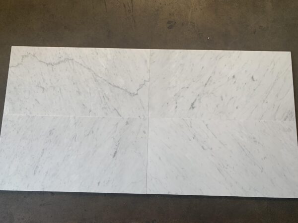Carrara White 12x24 Honed Marble Tile 4