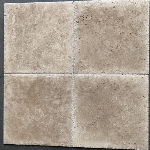 Walnut Travertine 18x18 Brown Brushed/Chiseled Tile 0