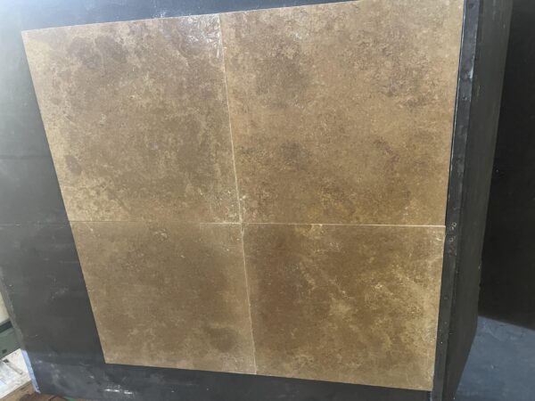 Noce Travertine 18x18 Brown Filled and Honed Tile 2