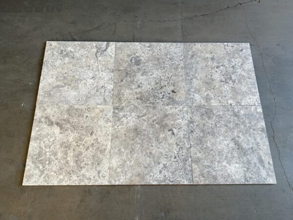 Silver 18x18 Filled & Honed Travertine Tile 2