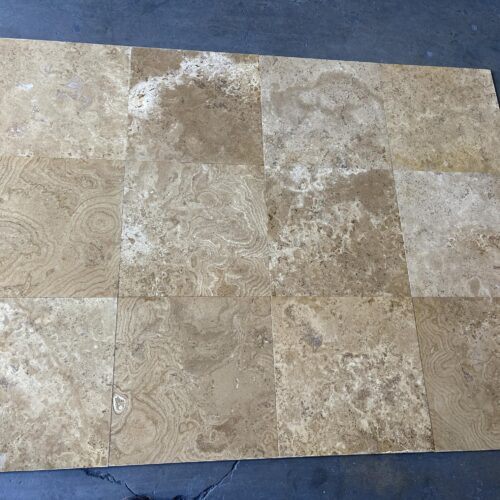 Walnut Travertine 18x18 Brown Filled and Honed Tile 0
