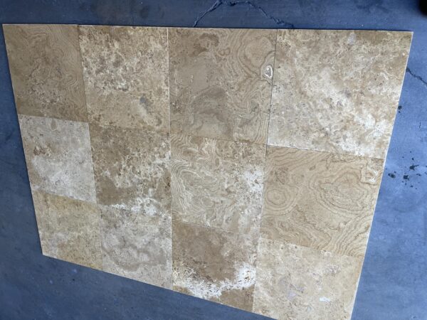 Walnut Travertine 18x18 Brown Filled and Honed Tile 1