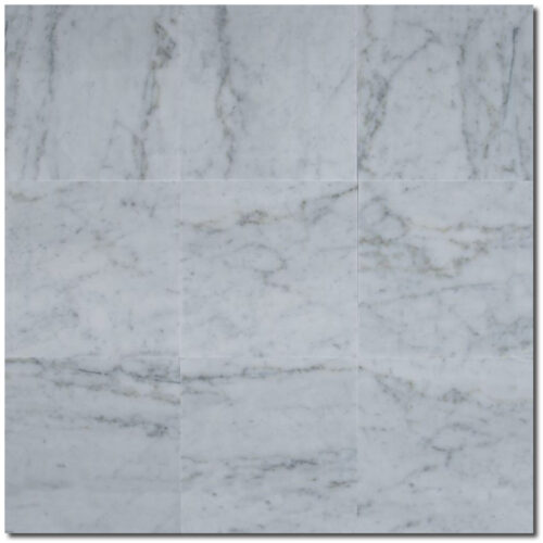 Carrara White 18x18 Honed Marble Tile 0