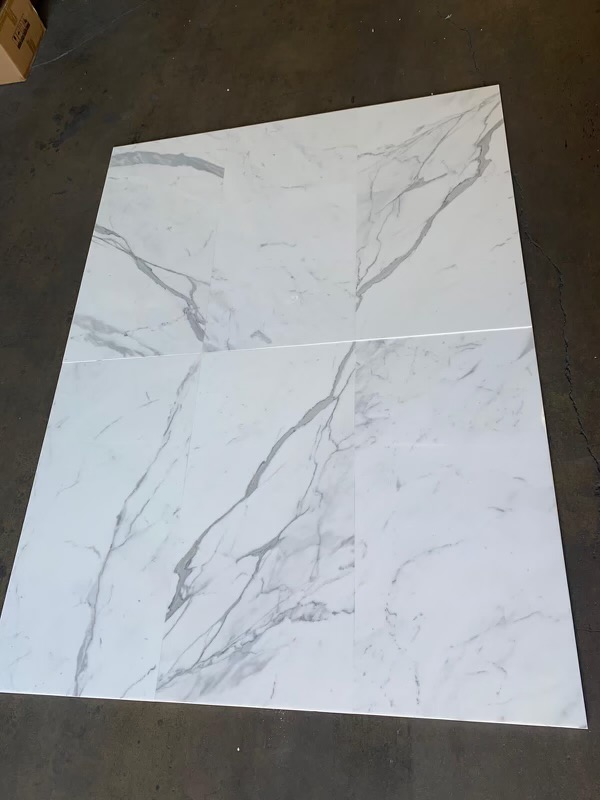 Calacatta Gold 18x36 White Polished Marble Tile 7
