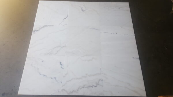 Cosmos Carrara 18x18 White Polished Marble Tile 1