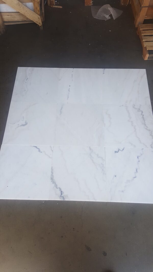 Cosmos Carrara 18x18 White Polished Marble Tile 3