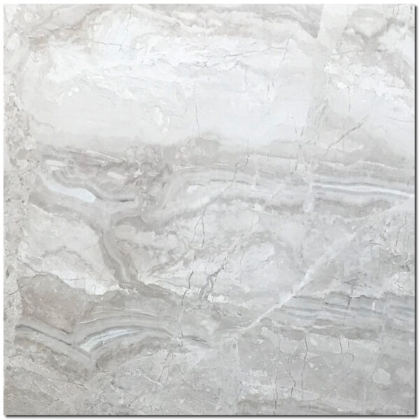 Breccia Bianco Diana Royal 18x18 White Honed Marble Tile 2