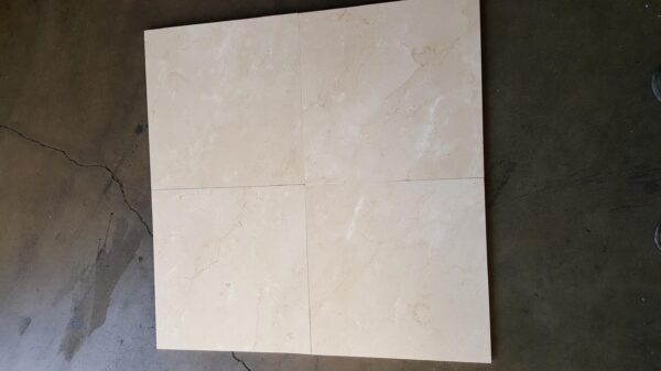 Crema Marfil Select 18x18 Beige Polished Marble Tile 3