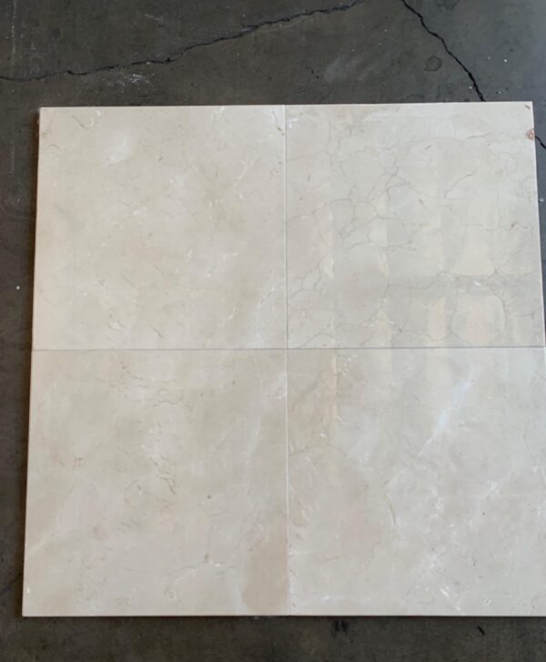 Crema Marfil Select 18x18 Beige Polished Marble Tile 4