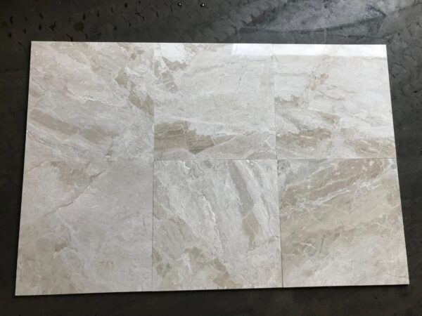 Breccia Bianco Diana Royal 24x24 White Polished Marble Tile 2