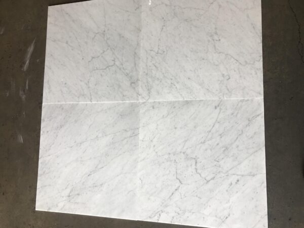 Carrara White 24x24 Polished Marble Tile 3