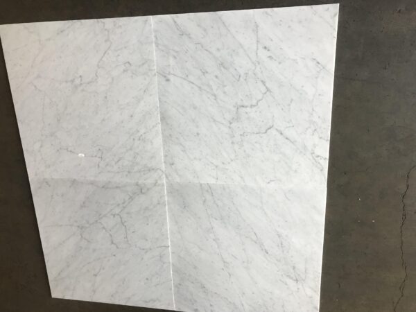 Carrara White 24x24 Polished Marble Tile 2