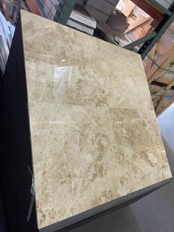 Cappucino 24x24 Brown Polished Marble Tile 1