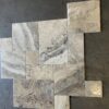 Philadelphia Travertine Versailles Pattern Beige Brushed/Chiseled Tile 3