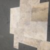 Philadelphia Travertine Versailles Pattern Beige Brushed/Chiseled Tile 14