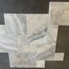 Philadelphia Travertine Versailles Pattern Beige Brushed/Chiseled Tile 9