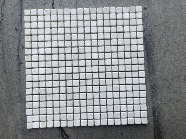 Crema Marfil 5/8x5/8 Beige Square Polished Marble Mosaic 2