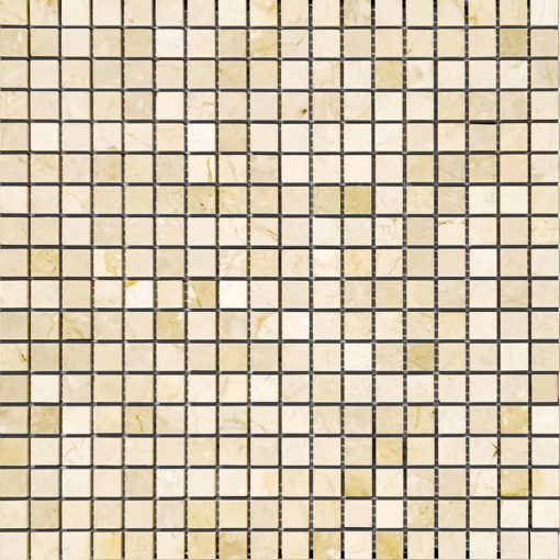 Crema Marfil 5/8x5/8 Beige Square Polished Marble Mosaic 1