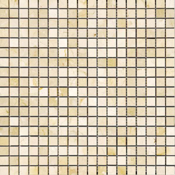 Crema Marfil 5/8x5/8 Beige Square Polished Marble Mosaic 0