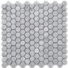Carrara White Mosaic Hexagon 1" Honed Marble 1
