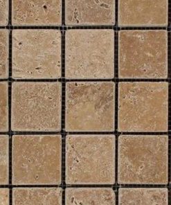 Noce Mosaia 2x2 Brown Tumbled Travertine Mosaic 4