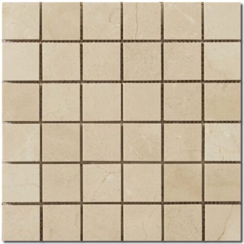 Crema Marfil 2x2 Beige Square Polished Marble Mosaic