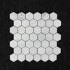 Carrara White Mosaic Hexagon 2" Polished Marble 4