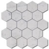 Carrara White Mosaia Hexagon 3" Polished Marble Mosaic 0