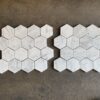 Carrara White Mosaia Hexagon 3" Polished Marble Mosaic 2