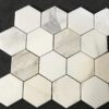 Calacatta Gold Hexagon 3" Honed Marble Mosaic 2