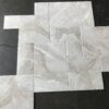 Breccia Bianco Diana Royal Versailles Pattern White Brushed/Chiseled Marble Tile 3