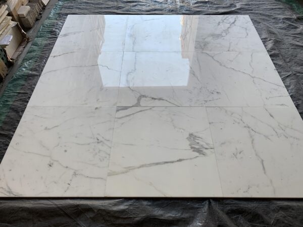 Calacatta Gold 24x24 White Polished Marble Tile 2