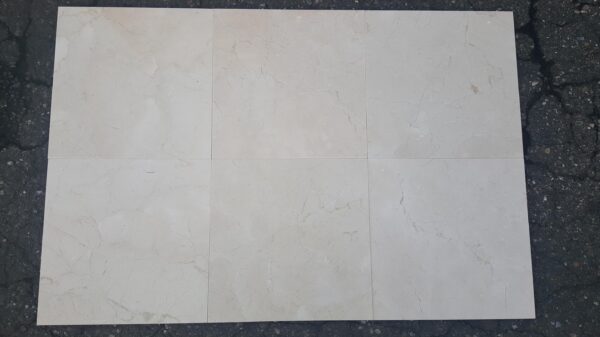 Crema Marfil Select 18x18 Beige Honed Marble Tile 3