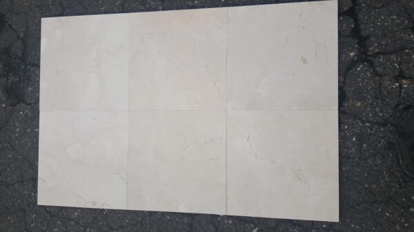 Crema Marfil Select 18x18 Beige Honed Marble Tile 2