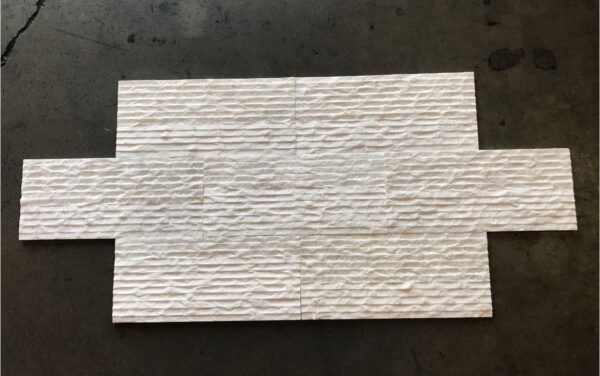 Botticino 8x18 Beige Split Face Marble Tile 1