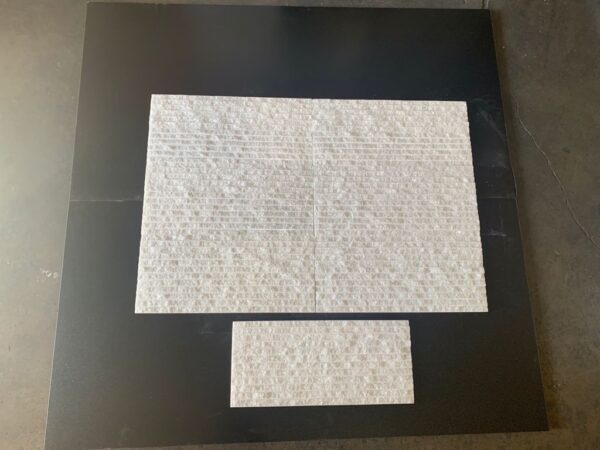 Crystal White 8x18 Split Face Marble Tile 3
